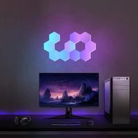 Prix de gros Musique Sync Hexagone Panneau mural Lumières USB Alimenté Smart Home Lumières Télécommande App Hexagon Gaming Lights
