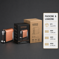 Machine à café à capsules 19 bars, pompe italienne, groupe de brassage breveté, compatible Nespresso, 1260W