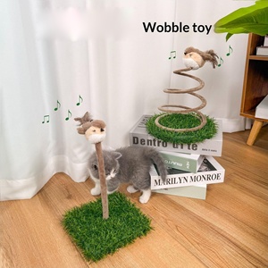 Grass Cat Scratcher Tumbler <strong>Sound</strong> Spring Cat Teaser <strong>Forest</strong> Sisal Simulation <strong>Bird</strong> Chew Cat Toy Factory Wholesale - Product Image 1