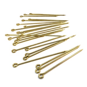 Chất lượng cao trống sắc nét đầu eyepins mạ vàng kim loại Trâm pin với móc rắn brass Eye <span class=keywords><strong>pins</strong></span> cho an toàn pin phụ kiện - Product Image 4