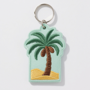 Asie du sud-est plage porte-clés personnalisé palmier coquille patchs brodés étanche noix de coco porte-clés pour Bali <span class=keywords><strong>voyage</strong></span> Souvenirs - Product Image 1