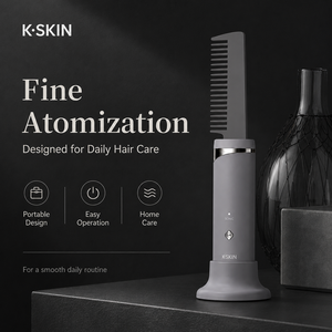 Peine ultrasónico para el cuidado del cabello K-SKIN, masajeador de cuero cabelludo con atomización sónica, mejora la absorción de la esencia, repara el cabello encrespado, 2 modos - Product Image 6