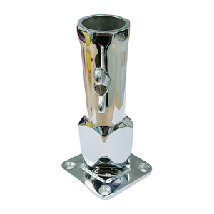Base de mât de drapeau en forme de diamant 25 mm en acier inoxydable 316, angle réglable, fixation pour mât de drapeau, quincaillerie marine - Product Image 1
