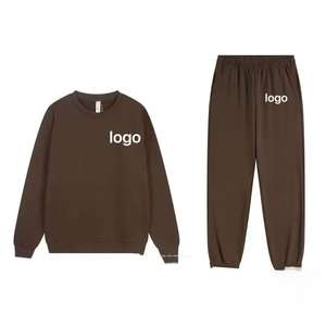 Conjunto de 2 Piezas de Sudadera Deportiva con Cuello Alto y Pantalones de Algodón Personalizados de Fábrica, Ropa Casual para Mujer - Product Image 2