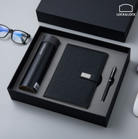 LT Promotion Vente en gros Coffret cadeau professionnel de luxe Coffret cadeau A5 en cuir PU avec stylo, tasse thermique
