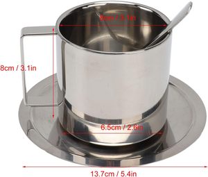 High Competitive Custom Logo Eco-Friendly Classic Style Stainless Steel Coffee <b>Cup</b> <b>Set</b> Double Wall Insulation Camping Use - Product Image 5