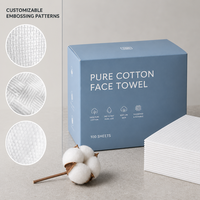 Serviette jetable de voyage 100% Lyocell pour le nettoyage du visage, le démaquillage, les soins quotidiens de la peau, hôtel, spa, salon, vente en gros de serviettes jetables