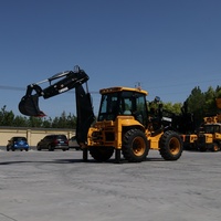 4x4 Mini-Baggerlader Diesel Zweiwege-Einsatz Vordere Schaufel Hintere Grabvorrichtung Hydraulischer Gabelstapler Traktor Landwirtschaftlicher Mehrzweck-Traktor