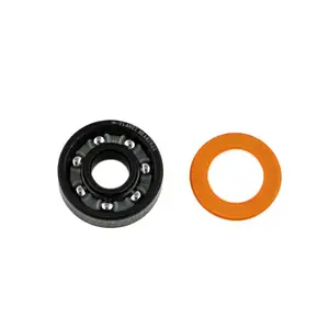 Rolamentos de esferas para scooter de skate preto personalizado, qualidade Pro ABEC-9 à prova d'água 608 RS para patinação de prancha longa