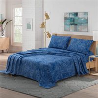 Draps de lit imprimé Paisley bleu Floral, 100% pièces, Ultra souples, personnalisées, avec livraison gratuite