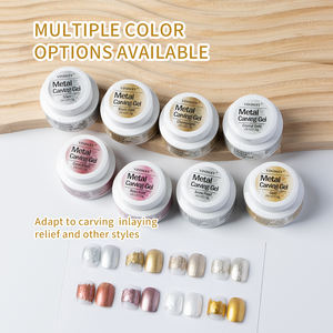 Gel métallique Vinimay pour ongles OEM ODM Or Argent <span class=keywords><strong>Champagne</strong></span> Perle Blanche Effet de texture Sculpture métallique Gel pour nail art - Product Image 3