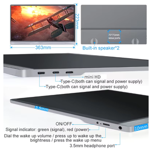 Fabriek Levering 12.5 Inch 1080P Ultra-Dunne <span class=keywords><strong>Laptop</strong></span> Draagbare <span class=keywords><strong>Monitor</strong></span> 12 V Hd Triple Of Dual Ips Led Panel Touchscreen - Product Image 6