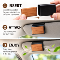 Purificateur d'air de voiture moderne à logo personnalisé, diffuseur de parfum léger, pendentif de ventilation à évaporation naturelle, parfum longue durée haut de gamme, décoration en bois