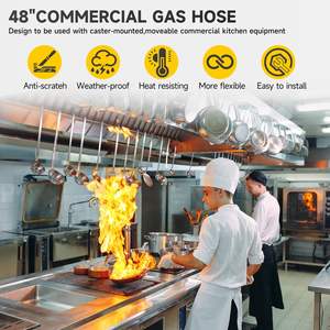 Tuyau de gaz commercial ASTM série 300 de 48 pouces * 3/4 <span class=keywords><strong>pour</strong></span> le <span class=keywords><strong>marché</strong></span> américain, ligne de gaz flexible, kits de tuyaux de gaz bleus revêtus, approuvé par la CSA, SanSheng - Product Image 5