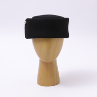 Béret en laine rose style britannique rétro pour femme, chapeau pillbox orné de perles, casquette d'artiste française, couvre-chef chaud pour l'hiver