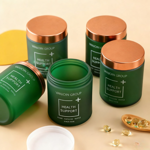 Eco-friendly Customize Green Cylinder Capsule Bottle/Jar High Quality Paper Box Pill Supplement Package Set Aircraft Gift Box