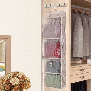 Fully Enclosed Transparent Standing Bag Organizer <b>Wardrobe</b> Dust-Proof Living Room Oxford Fabric Multifunction Storage - Product Image 1