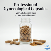 Capsules de soins gynécologiques naturels de qualité médicale avec complexe puissant à 8 herbes pour la détoxification utérine, sans hormones et à dissolution rapide