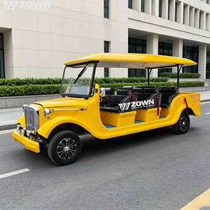 รถเที่ยวชมเมืองไฟฟ้าสไตล์วินเทจคลาสสิค 11 ที่นั่ง ยี่ห้อ ZOWN ได้รับการรับรองมาตรฐาน CE  4 ล้อ รับประกัน 2 ปี สีสั่งทำได้ เหมาะสำหรับสวนสาธารณะและนักท่องเที่ยว - Product Image 1
