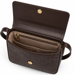 Bolso Bandolera para Hombre, de Cuero PU Tejido, Color Negro, con Correa Ajustable, para Uso Diario, Viajes, Casual, OEM, ODM, Personalizado - Product Image 5
