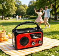 Linterna LED de Emergencia Recargable Portátil de 16000mAh con Manivela, Energía Solar y Radio