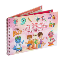 Cahier de Pratique Magique Personnalisé pour Enfants – Cahier de Traçage Réutilisable à Rainures pour l'Apprentissage de l'Alphabet, des Chiffres et du Dessin – Livre d'Apprentissage Préscolaire
