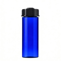 Bouteille de diffuseur d'arôme en plastique PET bleu clair avec bouchon noir 130ml