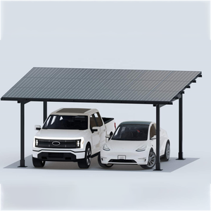 Système de montage de carport solaire en aluminium imperméable pour 2 voitures, structure de stationnement photovoltaïque pour usage commercial et résidentiel - Product Image 4