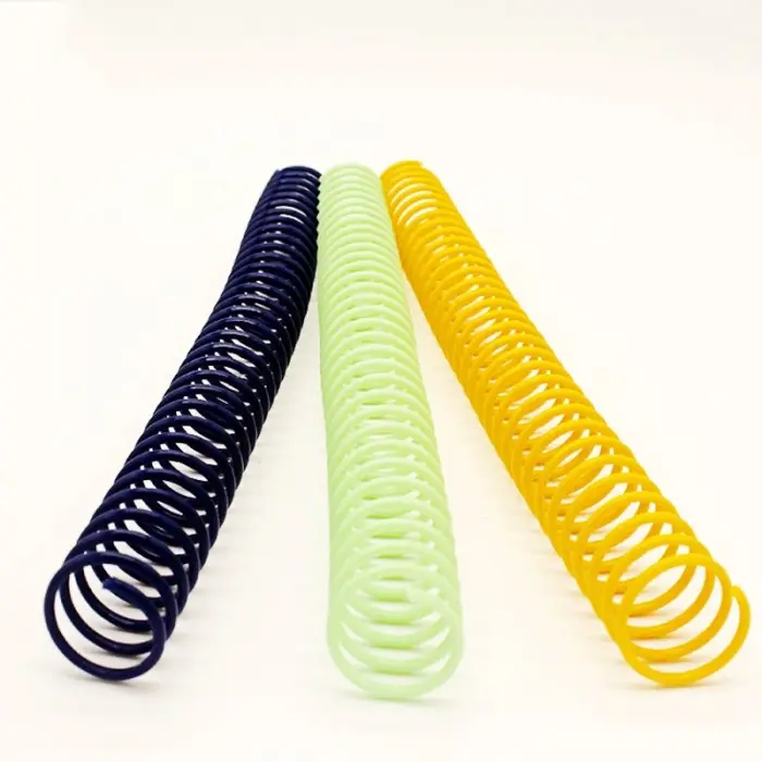 Office stationary 7/16 inch colorful 48 loops Plastic spiral coil binding for notebook