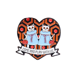 Funny Cute <b>Heart</b> Shape Animal Theme Enamel Pins Custom Zinc Die Cutting Brooch Lapel Badges for Graduation - Product Image 1