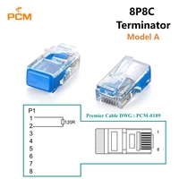 Résistance de terminaison 120 Ohms RJ9 RJ10 4P4C RJ11 6P4C RJ12 6P6C RJ45 8P8C Terminateur DMX CANBus RS485 Modbus Condensateur Électrique