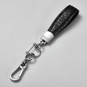 Crocodile Leather <b>Car</b> Keychain Zinc Alloy Luxury <b>Key</b> <b>Ring</b> For Men And Women - Product Image 2