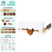 Mangeoire robuste pour volailles d'extérieur BH, grande mangeoire en bambou pour poulets, canards, oies, dindes