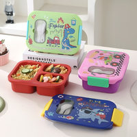 Boîtes à lunch hermétiques réutilisables avec couvercle en plastique, contenants de stockage alimentaire résistants au congélement