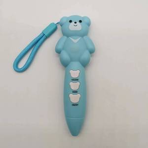 Stylo de lecture en forme d'ours pour enfants, 6 livres des Fables d'Aesop, traduction sonore en anglais, chinois, français, italien, lithium - Product Image 2