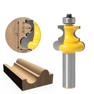 1pc 12mm 1/2 "Shank Bead Moulding Router Bit Flöte & Perlen linie Holz bearbeitung Zapfen fräser für Holzwerk zeuge