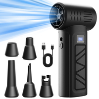 Souffleur d'air turbo certifié PPWR 110000 tr/min, brosse de nettoyage 80W, portable, rechargeable, 4000 mAh, écologique, pour PC et voiture