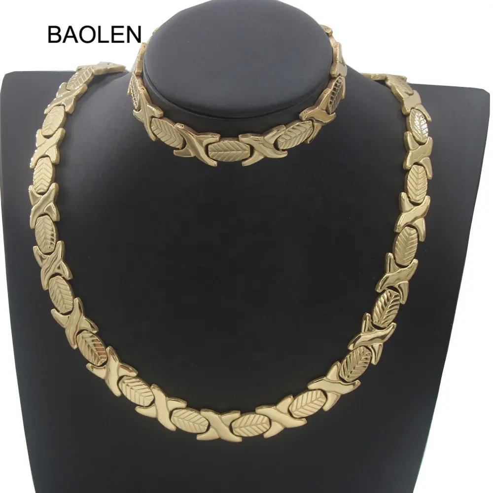 Xuping-Conjunto de joyería africana con cuentas para mujer, joyería chapada en oro, moda brasileña, bolsa de regalo, collar