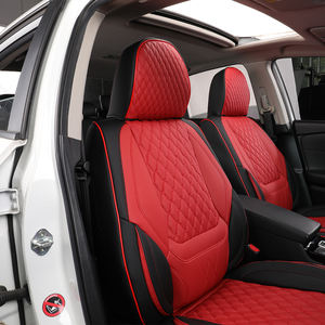 Fundas de Asiento de Coche Universales de Cuero <span class=keywords><strong>RUFUS</strong></span>, Juego Completo para 5 Asientos, Ajustables, para Vehículos Civiles 2018 - Product Image 5