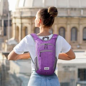 Échantillon gratuit : Sacs à dos pliables, légers, de voyage, de randonnée et de camping pour hommes et femmes, avec sacs de sport personnalisés - Product Image 6