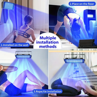 Machine de solarium professionnelle sans UV Design bleu moderne Source de lumière LED lit de bronzage Salon de maison lampadaires faciaux en aluminium