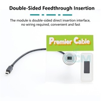 Câble d'extension MiniUSB mâle vers femelle rond à montage sur panneau en aluminium USB2.0 Mini-B encastré pour armoire de commande industrielle