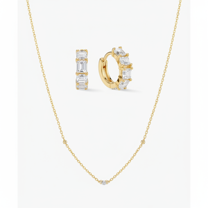 Conjuntos de Joyería de Moda con Zafiro Cultivado en Laboratorio, Paquete con Brillo Radiante - Product Image 1