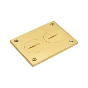 Coin Open Floor Box Assembly Brass Material Cover And Tamper Resistant Electrical Outlets