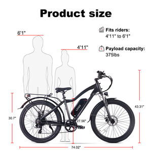 Auf Lager in den USA: 27,5 Zoll E-MTB Elektro-Mountainbike für Erwachsene 48V 250W, schnelles Fahren im Gelände, mit 48V Lithium-Akku für Herren - Product Image 3