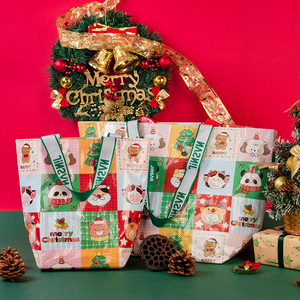 Hochwertige Einkaufstasche für Supermärkte zu Weihnachten, Wiederverwendbare Wasserdichte PP-Gewebte Einkaufstasche - Product Image 1