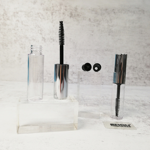 Tube de mascara vide transparent avec capuchon en aluminium argenté, mini-bouteille personnalisée pour applicateur de mascara, emballage cosmétique pour sérum pour cils - Product Image 5
