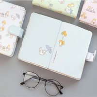 Carnet professionnel A6 à grille de points - Cahier exécutif en bois à couverture rigide avec couverture en papier élégante