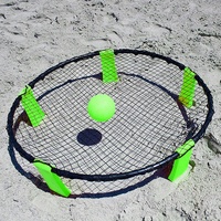 Cadre pliable à configuration rapide pour extérieur Jeu de balles de sport Jeu à pointes Ballon de volleyball de plage Jeu d'équipe Ensemble de jeu