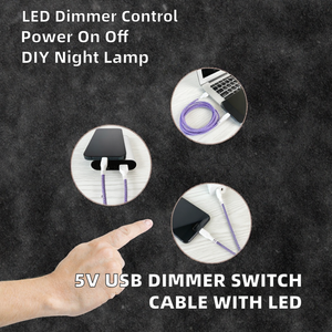 Cable con interruptor regulador de intensidad USB de 5V con luz LED para cargar teléfonos, tabletas y portátiles - Product Image 2
